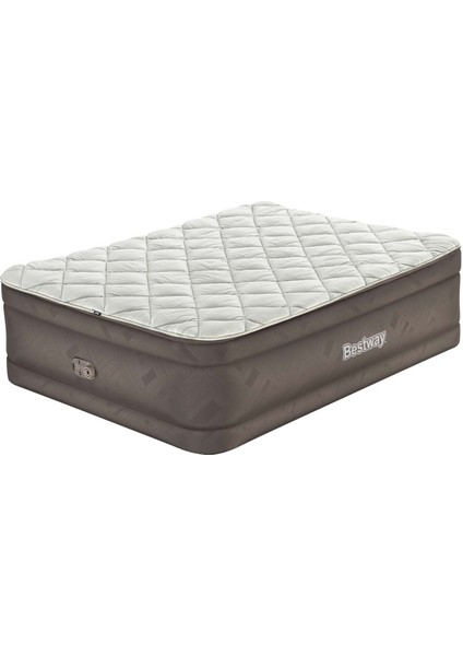 69145 Elektrikli Pompalı, Alezli Çift Kişilik Şişme Yatak 203X152X51 cm