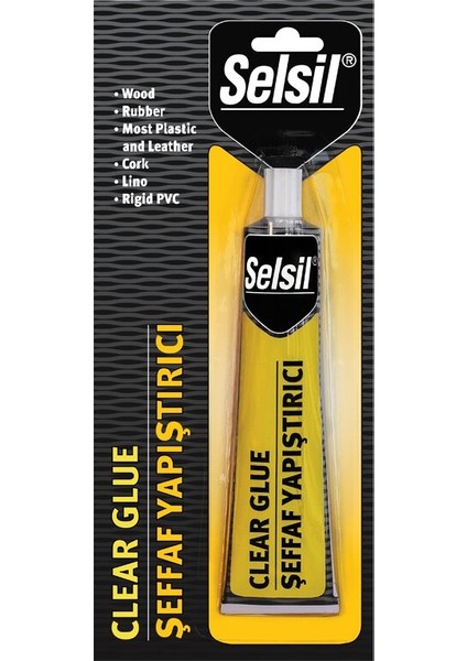 Selsil Clear Glue 70G Şeffaf Süper Yapıştırıcı Kağıt - Ahşap - Metal - Deri (5067)