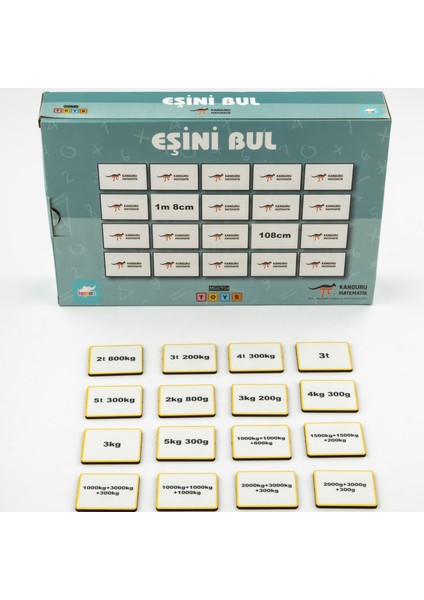 Kanguru Matematik Eşini Bul Oyunu-Ölçü Birimleri & Dönüşümleri-2-4 Oyuncu-Ilkokul Müfredatına Uyumlu / 8-9 Yaş modelleri