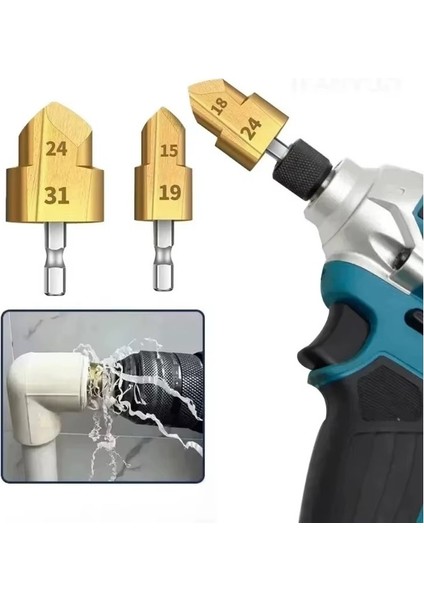 Pprc Pvc Boru Havşası Tesisatcı Tamir Onarım Için Rayba 3'lü Matkap Ucu Tamir Delme Genişletme Tıraş