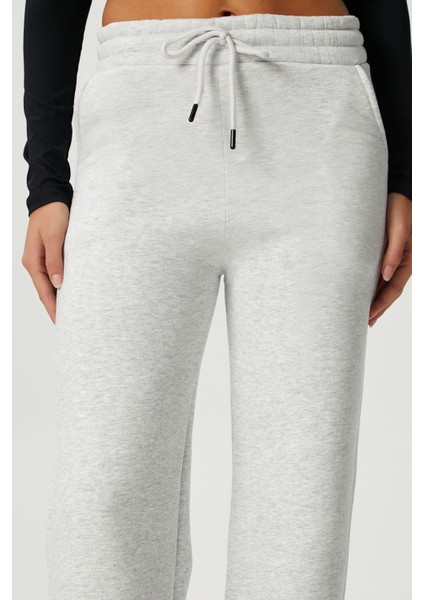 Kadın Leo Içi Polarlı Tok Doku Düz Kesim Kalın Karmelanj Eşofman Altı modelleri