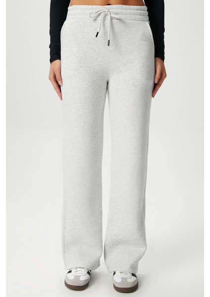 Kadın Leo Içi Polarlı Tok Doku Düz Kesim Kalın Karmelanj Eşofman Altı indirimleri