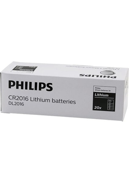 Phılıps Lithium CR-2016 Para Pili 3V 5li Kart (5047)