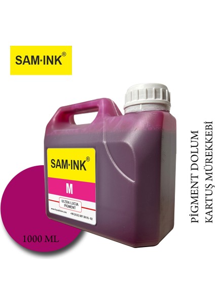 FEYİNK Feyink® Samink Canon Lucia Pro Serisi Plotter Pigment Kartuş Dolum Mürekkebi PFI-1300 PFI-1700 M (Magenta) -1000ML-