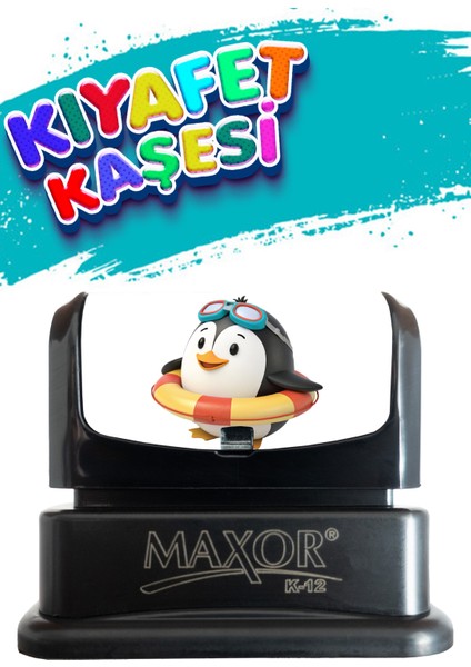 Kıyafet Kaşesi Bebek Penguen Temalı Öğrenci Kaşesi / Kıyafet Etiketi / Kumaş Kıyafet Kaşesi