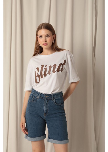 Denim Kumaş Kadın Mavi Şort