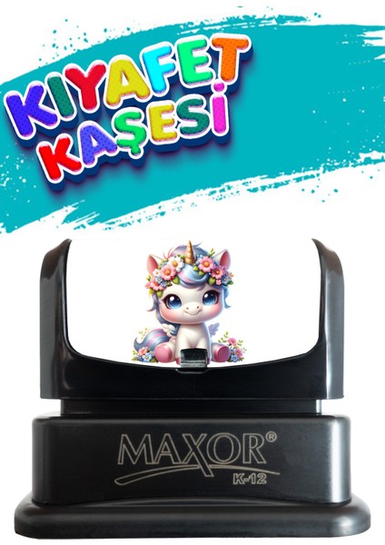 Kıyafet Kaşesi Bebek Unicorn Temalı Öğrenci Kaşesi / Kıyafet Etiketi / Kumaş Kıyafet Kaşesi