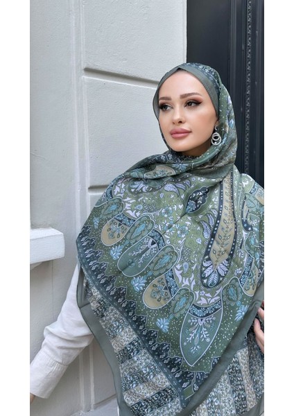 Etnik Desen Pamuk Ipek Şal Lüx Yeni Sezon Yüksek Kalite Şal