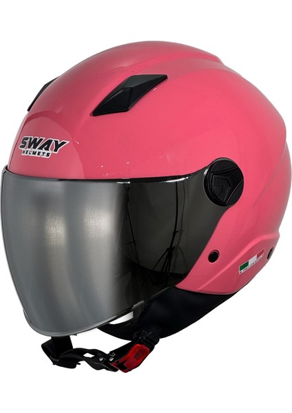 Sw 765 Güneş Vizörlü Yarım Motosiklet Kaskı Pembe fiyatları