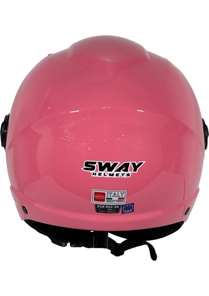 Sw 765 Güneş Vizörlü Yarım Motosiklet Kaskı Pembe fırsatları