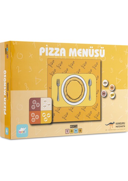 Kanguru Matematik Pizza Menüsü Oyunu / Çarpma Işlemi Öğreten Eğitici Oyun / 7-9 Yaş / 2.-3.-4. Sınıf / İlkokul Müfredatına Uyumlu