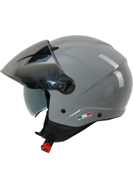 Sw 765 Güneş Vizörlü Yarım Motosiklet Kaskı Nardo Gri modelleri