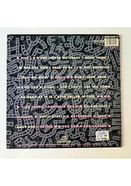 Fine Young Cannibals – The Raw & The Cooked - Dönem Baskı Plak fiyatları