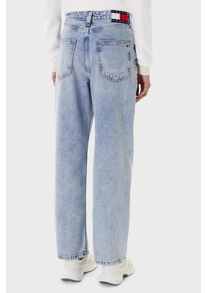 Pamuklu Slim Straight Yüksek Bel Düz Paça Jeans Bayan Kot Pantolon DW0DW20498 1A5 modelleri