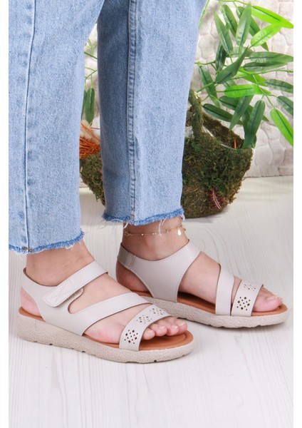 35851 Mavişim Rahat Esnek Çırt Bağlamalı Kadın Sandalet modelleri