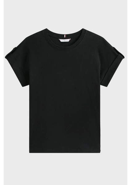 % 100 Pamuk Regular Fit Bisiklet Yaka T Shirt Bayan T Shirt WW0WW45628 Bds fırsatları