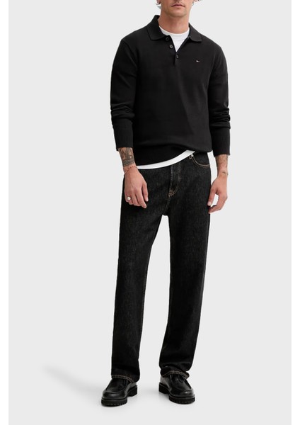 % 100 Pamuk Regular Fit Düğmeli Polo Yaka Kazak Erkek Polo Yaka Kazak DM0DM20304 Bds fiyatları