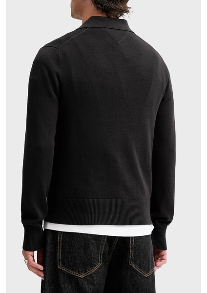 % 100 Pamuk Regular Fit Düğmeli Polo Yaka Kazak Erkek Polo Yaka Kazak DM0DM20304 Bds modelleri