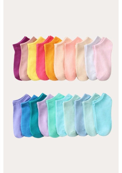 Kadın 10'lu Step Çorap Çok Renkli modelleri