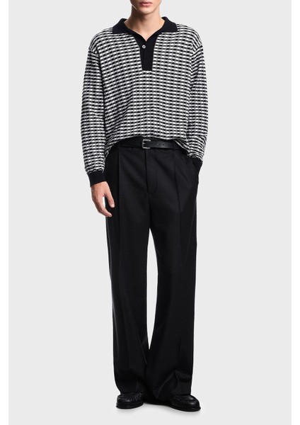 Yün Karışımlı Regular Fit Düğmeli Polo Yaka Kazak Erkek Kazak EM003518 AF19833 F0015 fiyatları