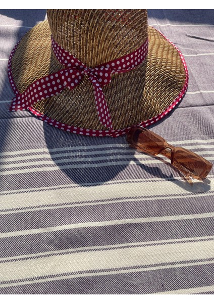 Mor Çizgili %100 Pamuk Peştemal – Plaj, Hamam ve Spa Kullanımı Için