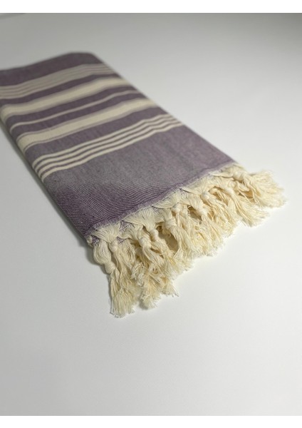 Mor Çizgili %100 Pamuk Peştemal – Plaj, Hamam ve Spa Kullanımı Için modelleri