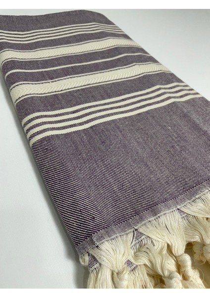Mor Çizgili %100 Pamuk Peştemal – Plaj, Hamam ve Spa Kullanımı Için fırsatları