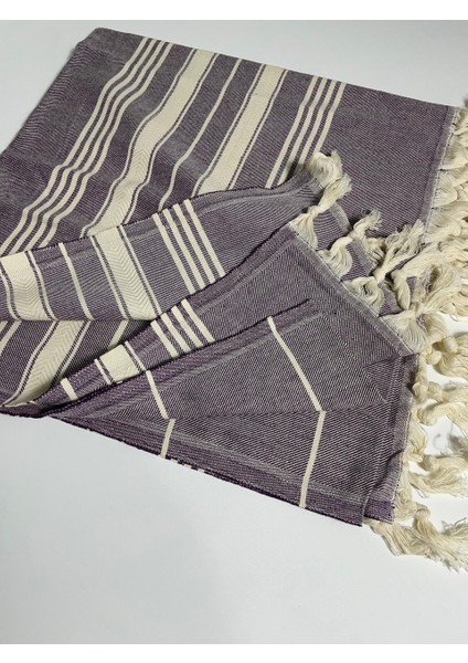 Mor Çizgili %100 Pamuk Peştemal – Plaj, Hamam ve Spa Kullanımı Için indirimleri