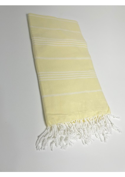 Sarı Çizgili %100 Pamuk Peştemal – Plaj, Hamam ve Spa Kullanımı Için fiyatları