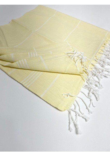 Sarı Çizgili %100 Pamuk Peştemal – Plaj, Hamam ve Spa Kullanımı Için indirimleri