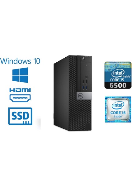 Optiplex 3040 Sff Intel Core I5-6500 8 GB Ram 256 SSD Ddr3 Orjinal Windows - Outlet