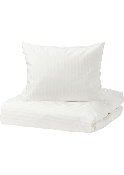 Nattjasmın Nevresim Seti 240 x 220 / 50 x 60 cm Beyaz Çift Kişilik Pamuklu Nevresim