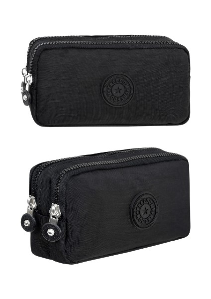 Unisex Krinkıl Kumaş Kalemlik – Su Geçirmez, Dayanıklı, Çift Bölmeli, Çok Gözlü Kalem Kutusu | Okul ve Ofis Kullanımı Için Hafif ve Geniş Iç Hacimli Tasarım