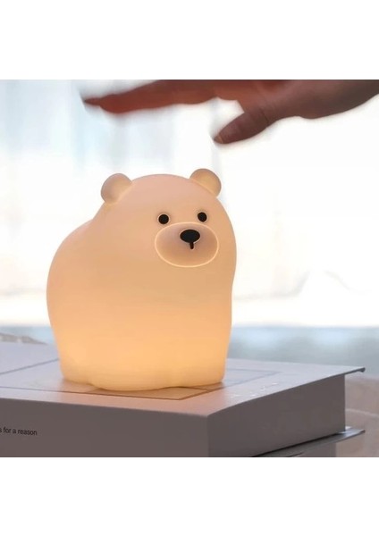 Sevimli Ayıcık Gece Lambası Dokunmatik Sensörlü Renkli Çocuklar Için USB Şarjlı Ithal Ürün fiyatları