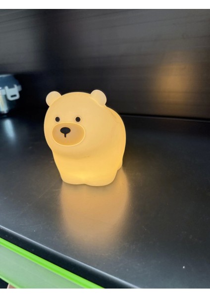 Sevimli Ayıcık Gece Lambası Dokunmatik Sensörlü Renkli Çocuklar Için USB Şarjlı Ithal Ürün fırsatları