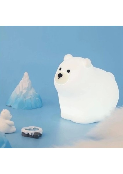 Sevimli Ayıcık Gece Lambası Dokunmatik Sensörlü Renkli Çocuklar Için USB Şarjlı Ithal Ürün indirimleri