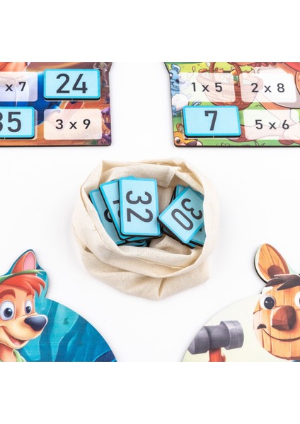 Kanguru Matematik Masallara Çarpıldık Oyunu - Çarpım Tablosu Öğrenme | 2-4 Oyuncu | Müfredata Uyumlu / 7-9 Yaş modelleri
