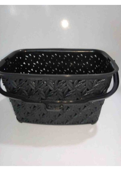 2 Adet Mandal Sepeti Sarmaşık Örgü Modeli 22X15X13 cm