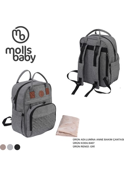 Lumina Lüks Anne- Bebek Bakım Çantası Termal Biberonluk Alt Açma Matı fırsatları