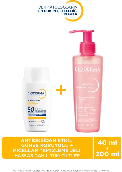 Tüm Ciltler Için Photoderm Xdefense Antioksidan Etkili Güneş Koruyucu & Micellar Yüz Temizleme Jeli