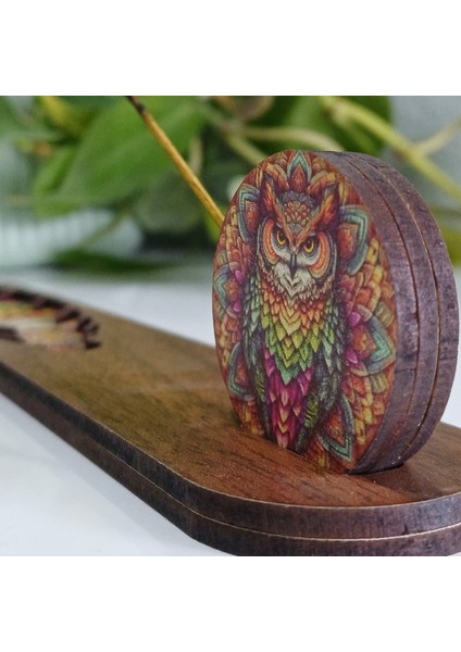 Baykuş Motifli Ahşap Tütsülük fiyatları