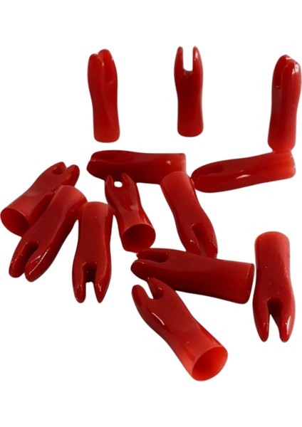 Okçubaba Polycarbonate Resin Geleneksel Gez 8mm Kırmızı 10 Adet