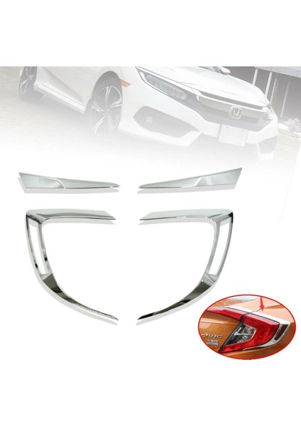 Honda Civic Fc5 Uyumlu Krom Stop Kaplama Seti - 4 Parça