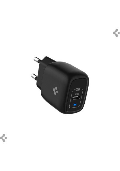 20W USB-C Mini Hızlı Şarj Aleti/Şarj Isısını Düşürür GaN Destekli Akım Korumalı Güç Adaptörü iPhone & Android & iPad Type-C Black - ACH02070