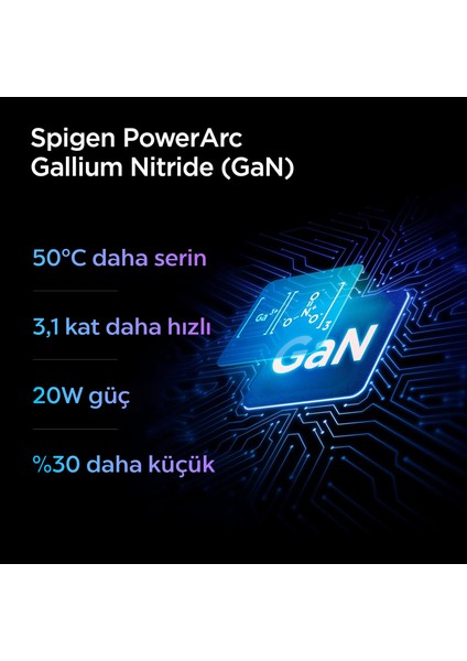 20W USB-C Mini Hızlı Şarj Aleti/Şarj Isısını Düşürür GaN Destekli Akım Korumalı Güç Adaptörü iPhone & Android & iPad Type-C Black - ACH02070 fiyatları