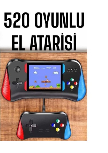 Gamepad Joystick 500 Oyunlu Retro Oyun Konsolu Tv Bağlantı Özellikli 2 Kişilik Destekli