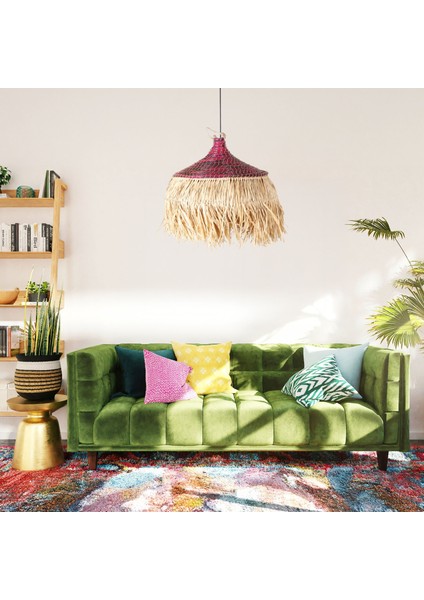 Mylamp Rafya ve Mendong Berry Aydınlatma 50X40 cm