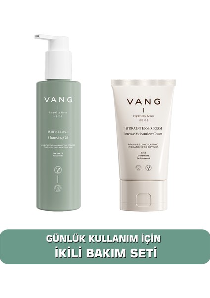 2'li Nemlendirici Krem | Cica & Panthenol - Cleasing Yüz Temizleme Jeli Günlük Bakım Seti