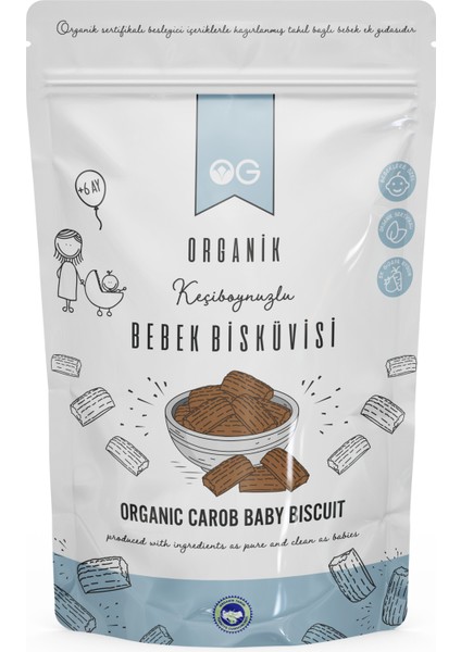 Organik Keçiboynuzlu ve Zeytinyağlı Bebek Bisküvi seti +6 Ay modelleri