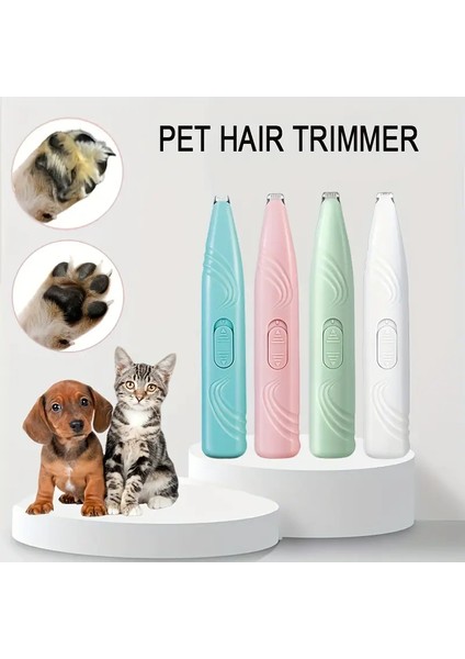 Kedi/köpekler Için Profesyonel Tıraş Makinesi (Pati ve Hassas Bölgeler)2 Adet Pil